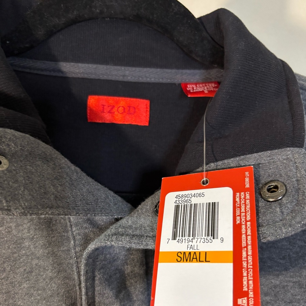 IZOD Luxury Sport Pullover Quarter Snap Placket - Picture 3 of 3